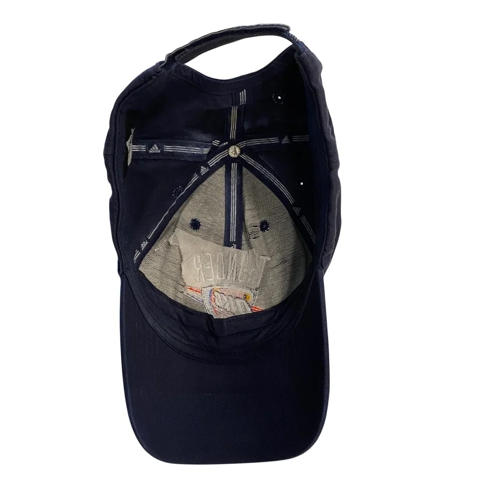 Adidas Oklahoma City Thunder NBA Hat Navy Blue Adjustable‎ Cotton Baseball Cap